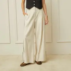 BASEMENT - Pantalón Palazzo Tiro Medio Mujer