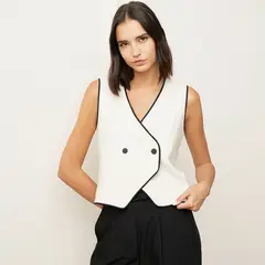 BASEMENT - Blazer Sin Mangas Diseño Liso Mujer