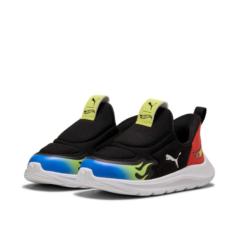 PUMA - Fun Racer 2 Hot Wheels Zapatilla Urbana Niño Negro (21 a 27) Puma