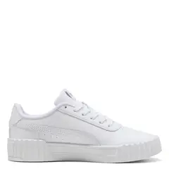 PUMA - Carina 3.0 Jr Zapatilla Urbana Niña Blanco (35.5 a 37.5)