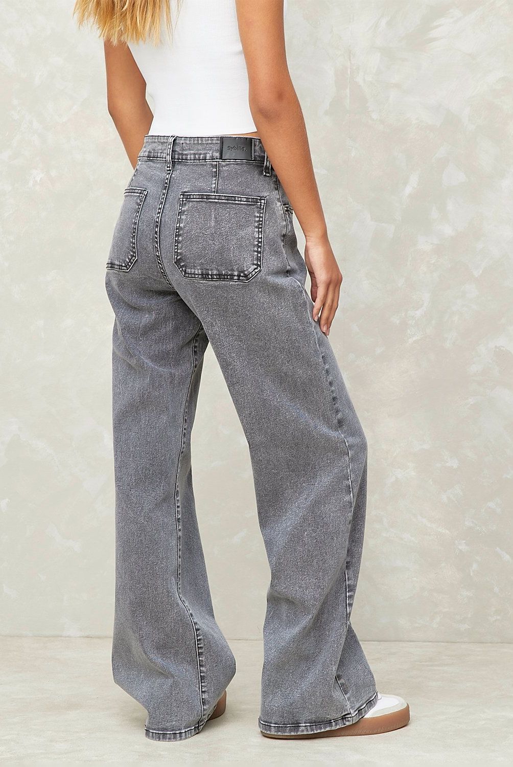 SYBILLA - Jeans Wide Leg Tiro Medio Mujer Sybilla