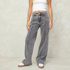 SYBILLA - Jeans Wide Leg Tiro Medio Mujer