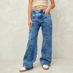 SYBILLA - Jeans Wide Leg Tiro Medio Mujer