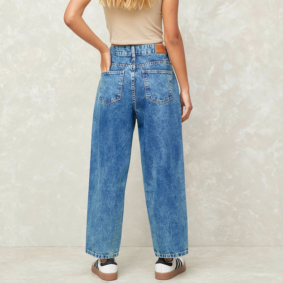 SYBILLA - Jeans Balloon Tiro Medio Mujer Sybilla