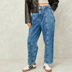SYBILLA - Jeans Balloon Tiro Medio Mujer