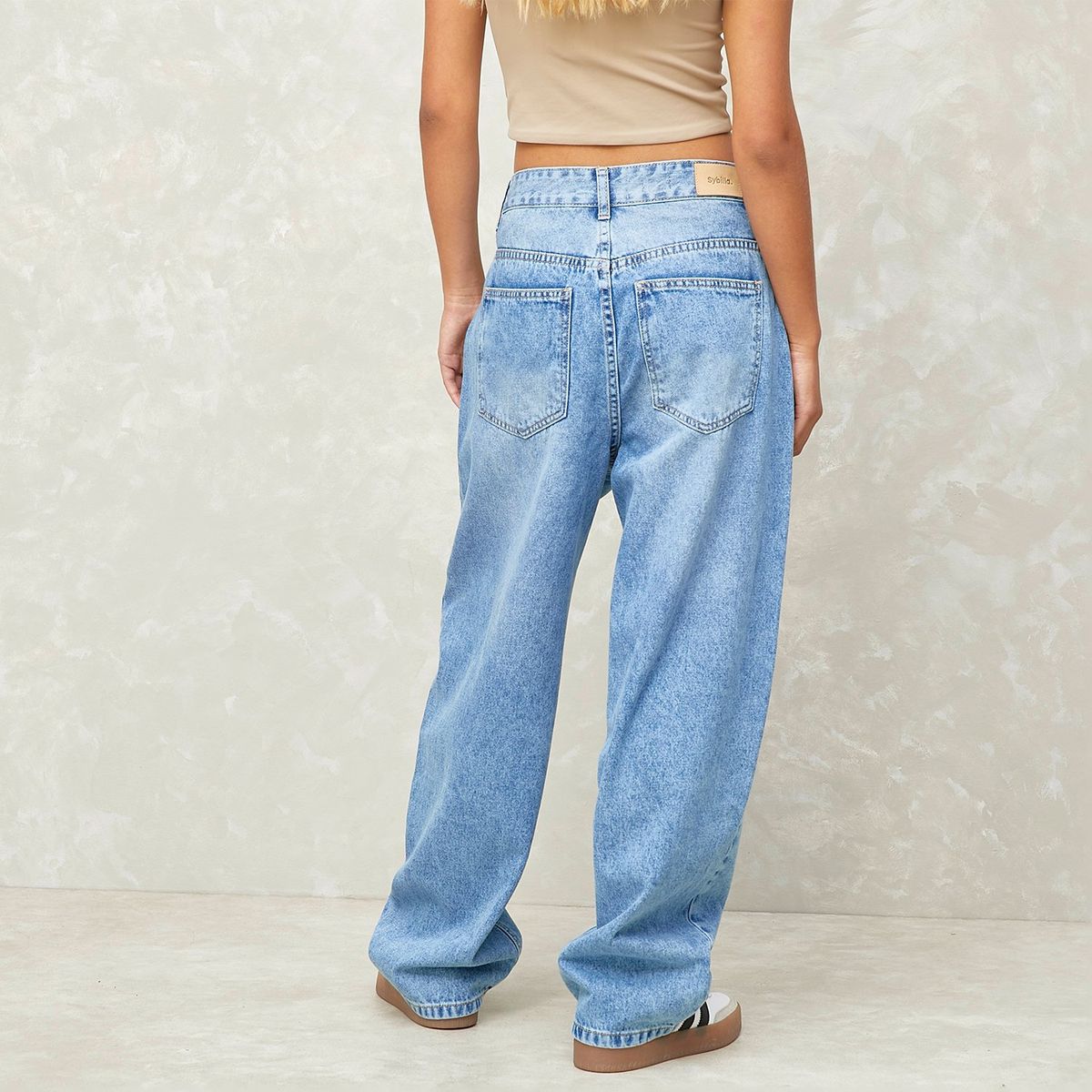 SYBILLA - Pantalón Baggy Tiro Medio Mujer Sybilla