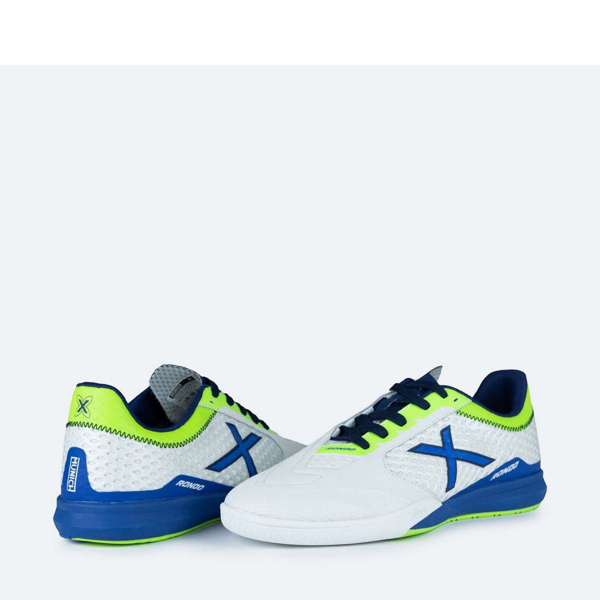 MUNICH - Rondo 07 Zapatilla de Futsal Unisex Adulto Cuero Blanco Munich