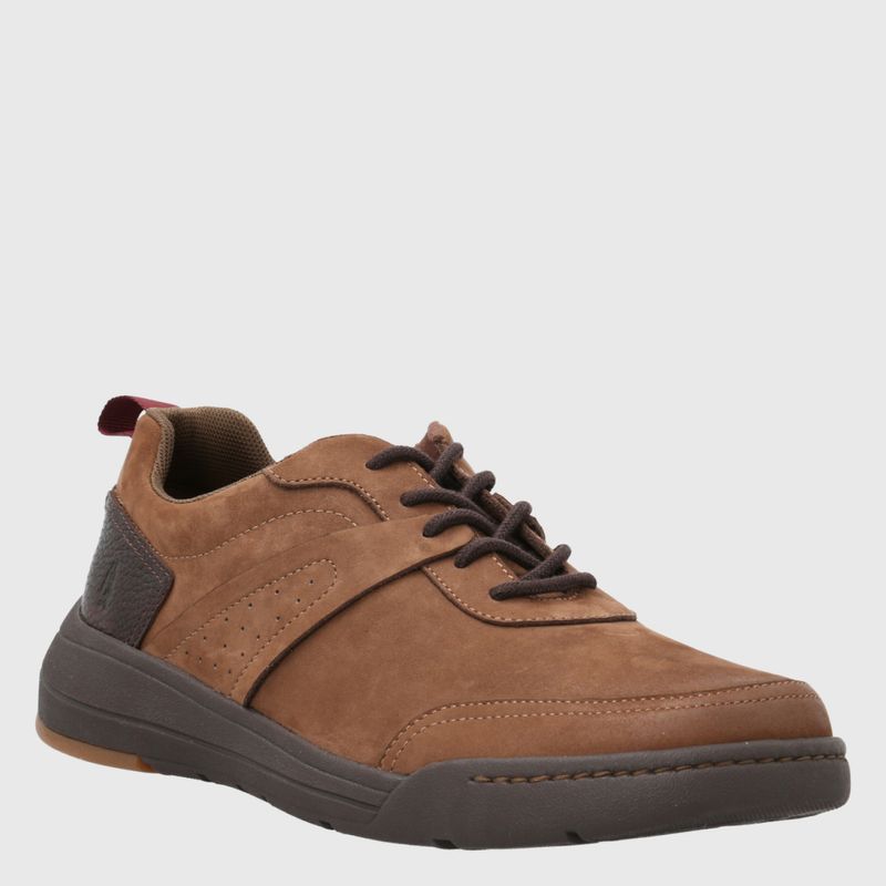 HUSH PUPPIES - Zapatilla Mujer Cuero Café Hush Puppies