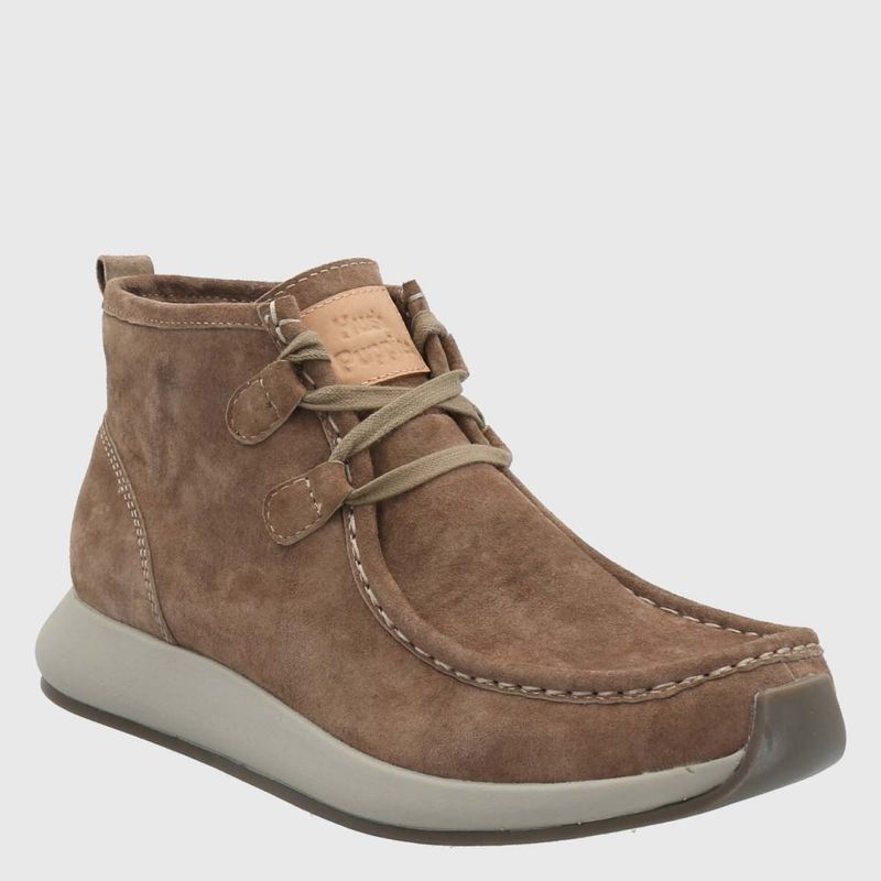 HUSH PUPPIES - Botín Mujer Cuero Café Hush Puppies