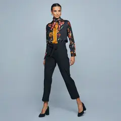 SAVILLE ROW - Pantalón Regular Tiro Medio Mujer