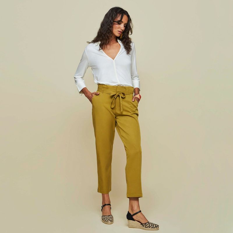 SAVILLE ROW - Pantalón Regular Tiro Medio Mujer Saville Row