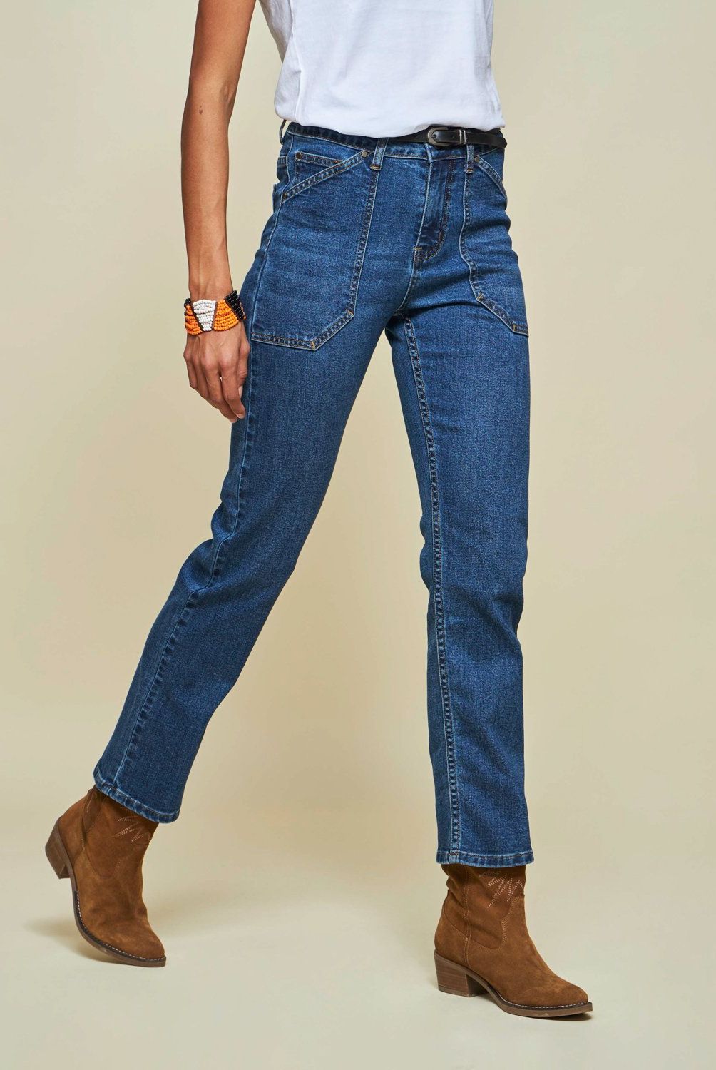SAVILLE ROW - Jeans Regular Tiro Medio Mujer Saville Row