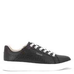 GACEL - Zapatilla Casual Mujer Cuero Negro
