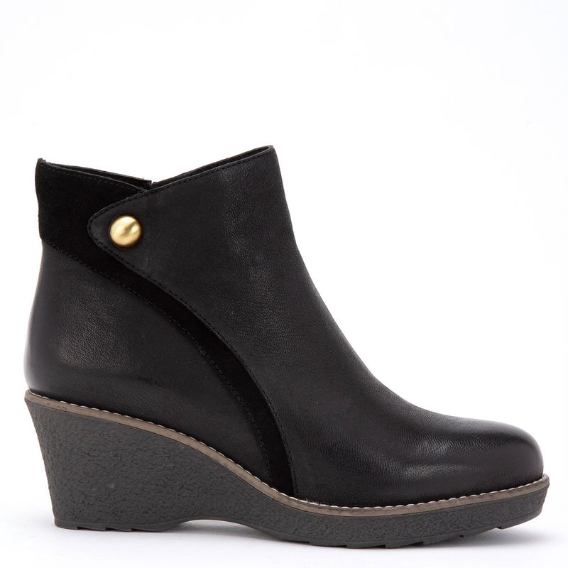 GACEL - Botín Mujer Cuero Negro Gacel