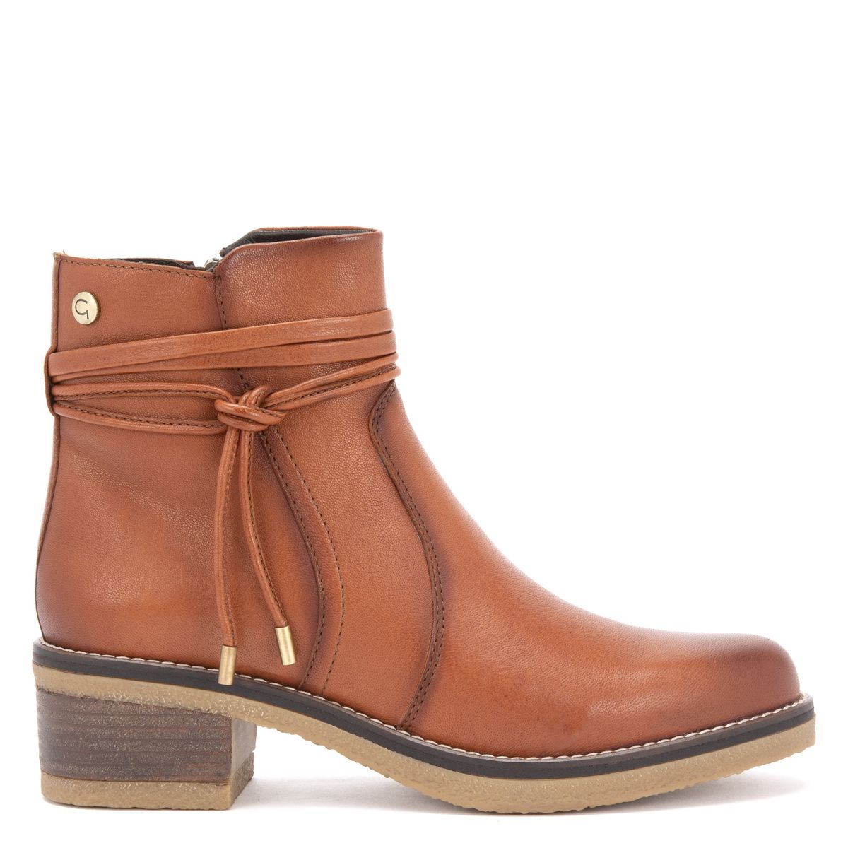 GACEL - Botín Mujer Cuero Café Gacel