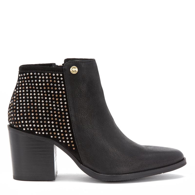 GACEL Botín Mujer Cuero Negro Gacel