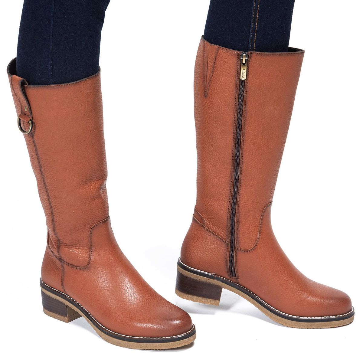 GACEL - Bota Mujer Cuero Café Gacel