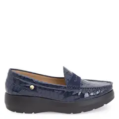 GACEL - Mocasin Mujer Cuero Azul