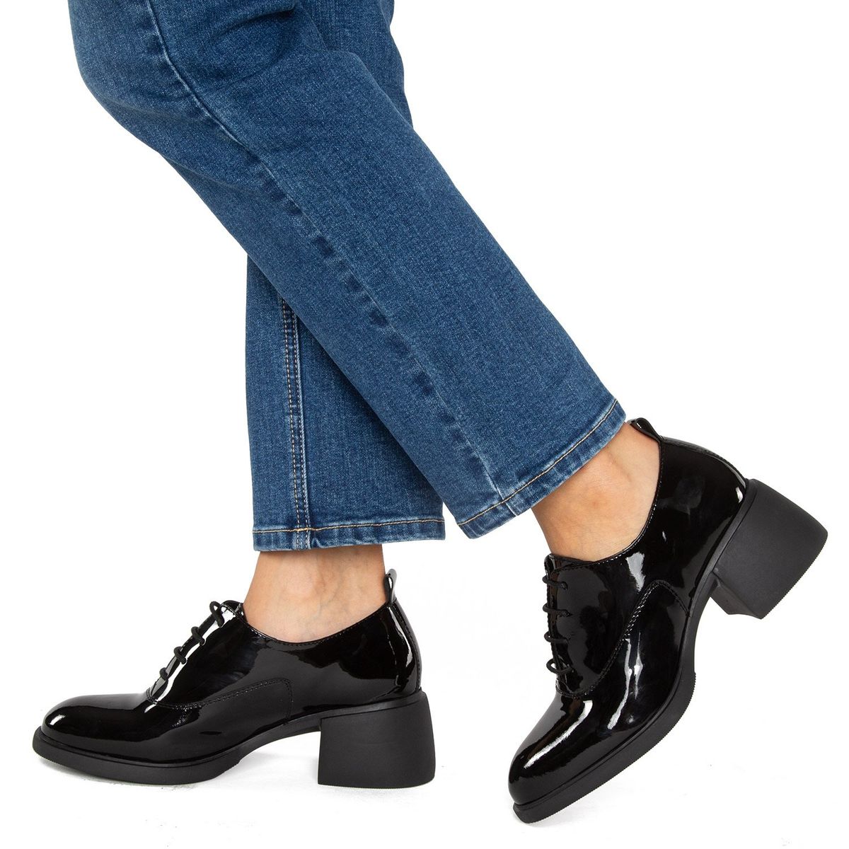 GACEL - Zapato Casual Mujer Cuero Negro Gacel