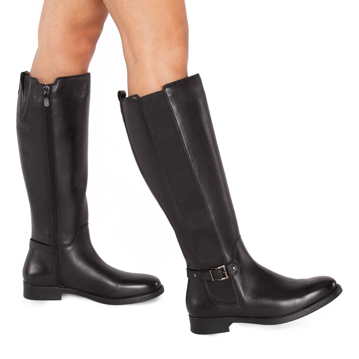 GACEL - Bota Mujer Cuero Negro Gacel