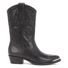 GACEL - Bota Mujer Cuero Negro