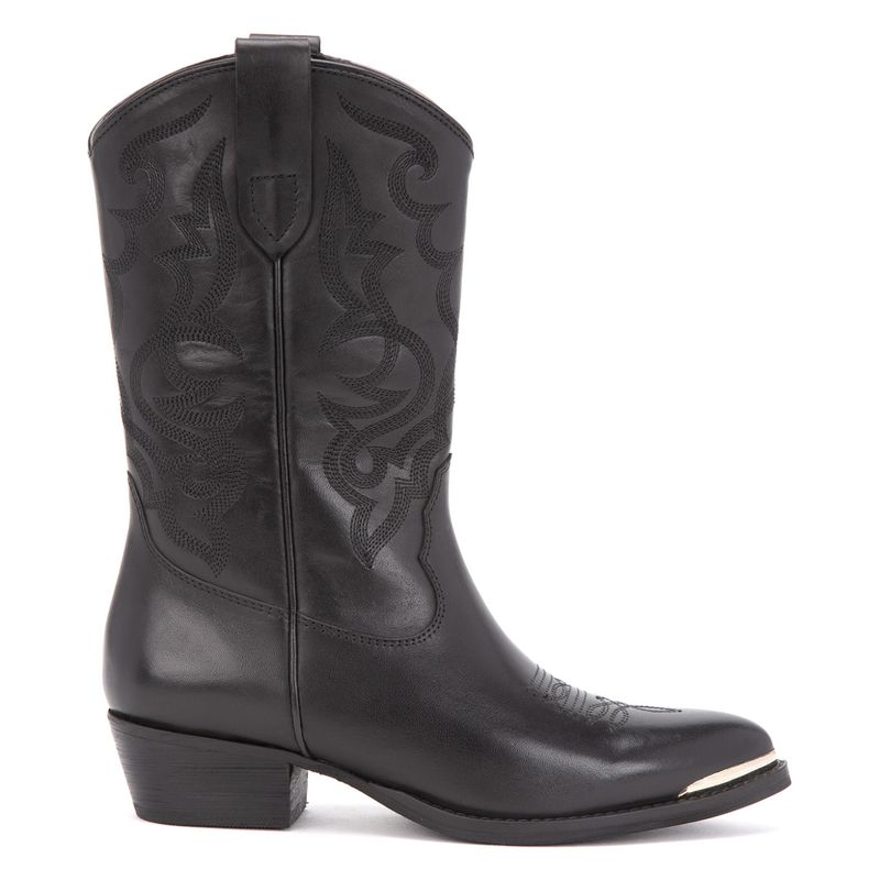 GACEL - Bota Mujer Cuero Negro Gacel