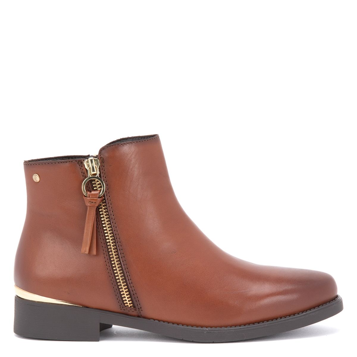 GACEL - Botín Mujer Cuero Café Gacel