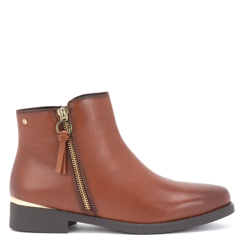 GACEL Botín Mujer Cuero Café Gacel