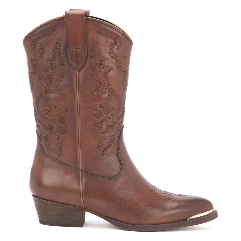 GACEL - Bota Mujer Cuero Café Gacel