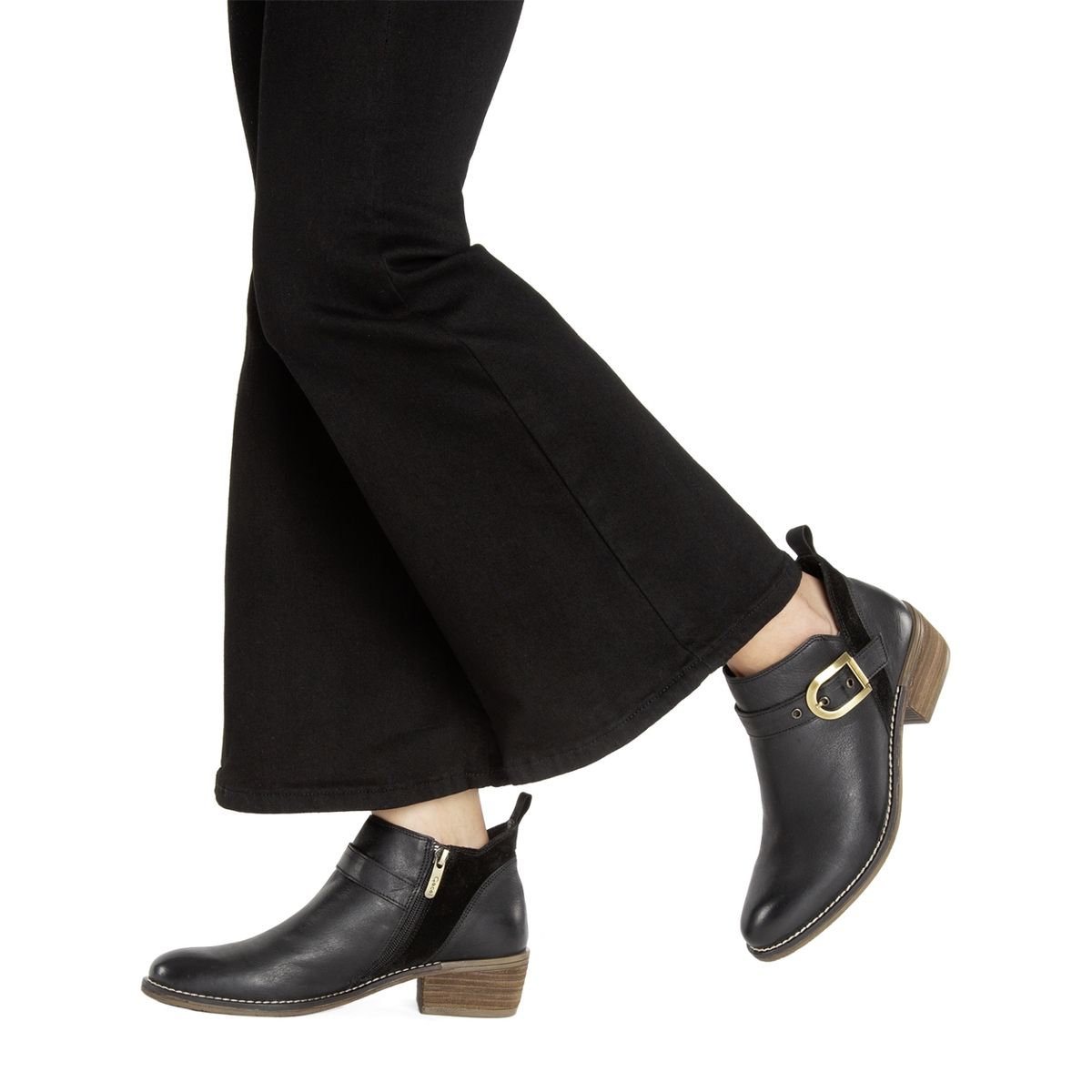GACEL - Botín Mujer Cuero Negro Gacel