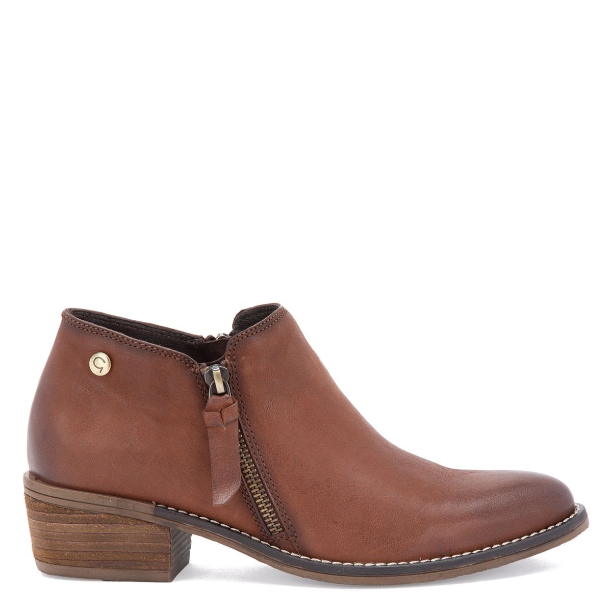 GACEL - Botín Mujer Cuero Café Gacel