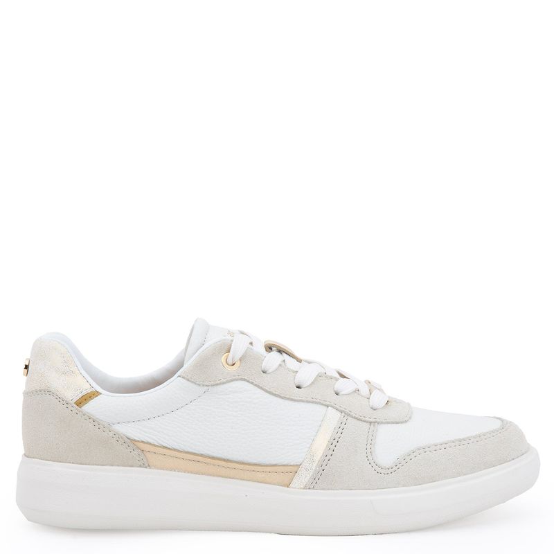 GACEL - Zapatilla Casual Mujer Cuero Blanco Gacel