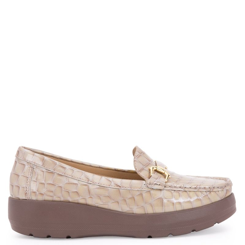 GACEL - Mocasin Mujer Cuero Café Gacel
