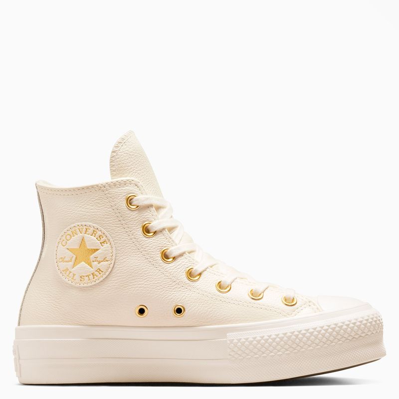 CONVERSE - Chuck Taylor All Star Lift Zapatilla Urbana Mujer Cuero Blanco Converse