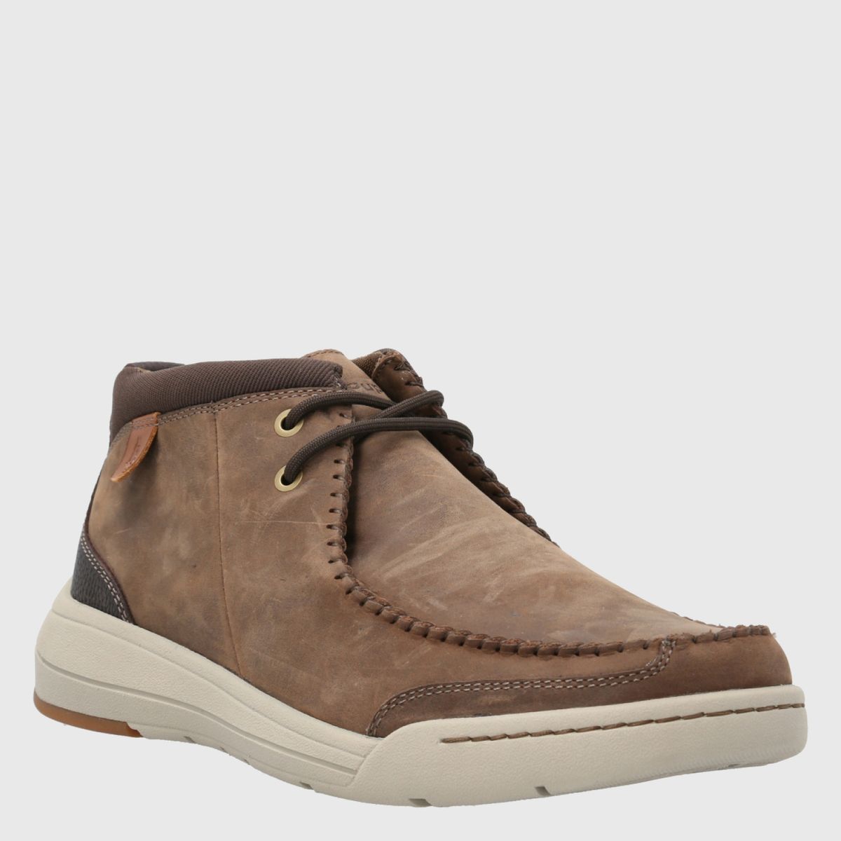 HUSH PUPPIES - Botín Hombre Cuero Café Hush Puppies