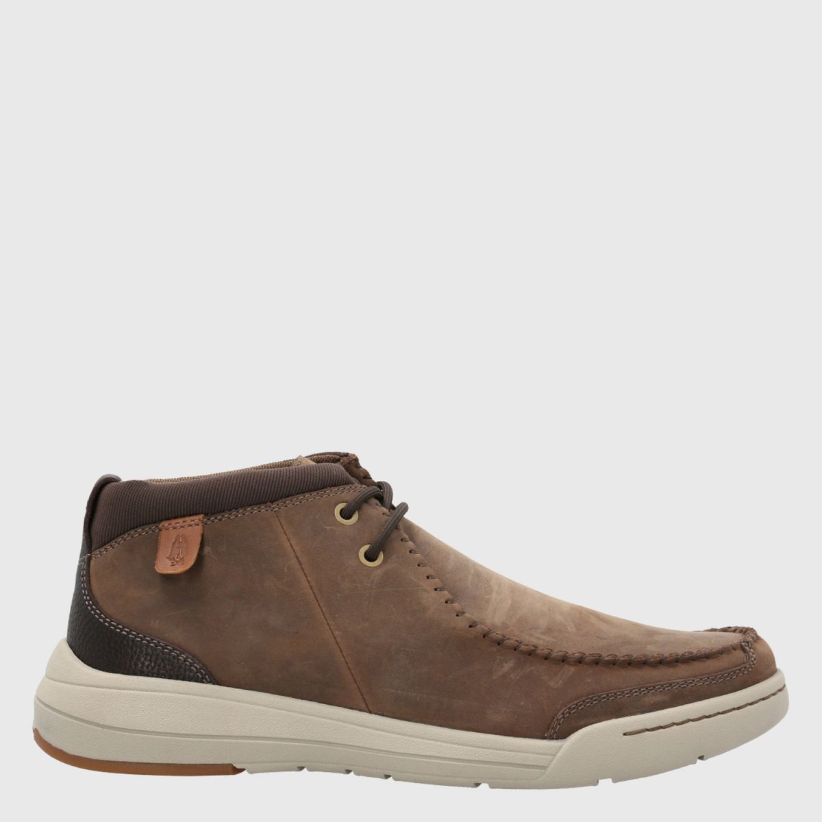 HUSH PUPPIES - Botín Hombre Cuero Café Hush Puppies