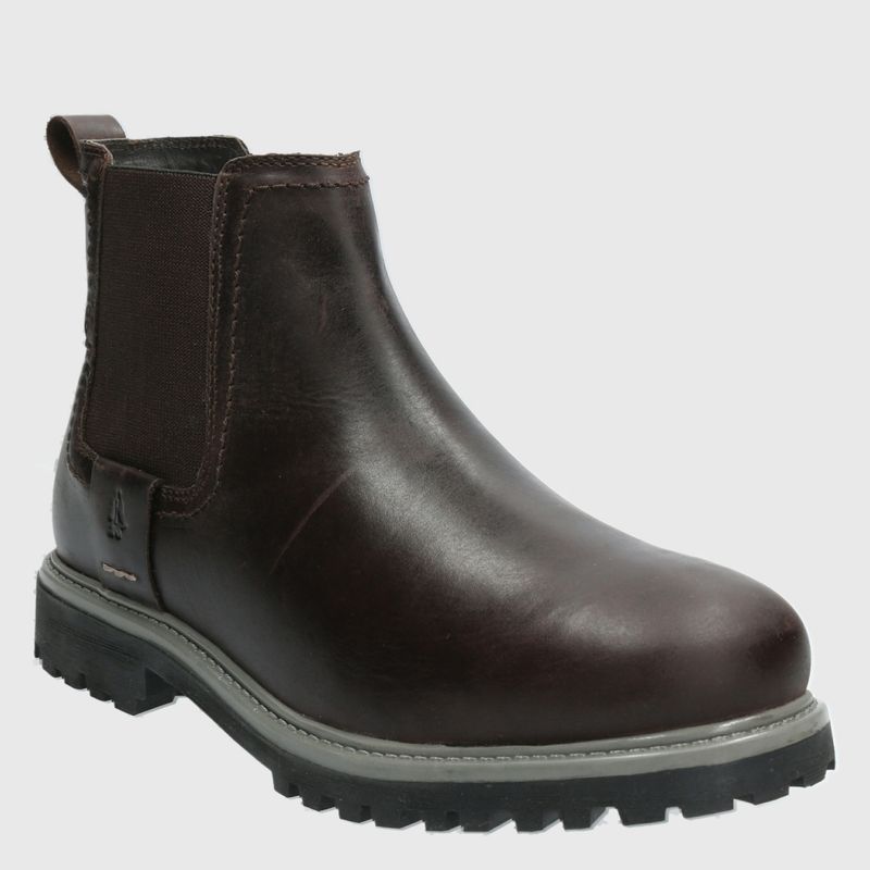 HUSH PUPPIES - Botín Mujer Cuero Café Hush Puppies