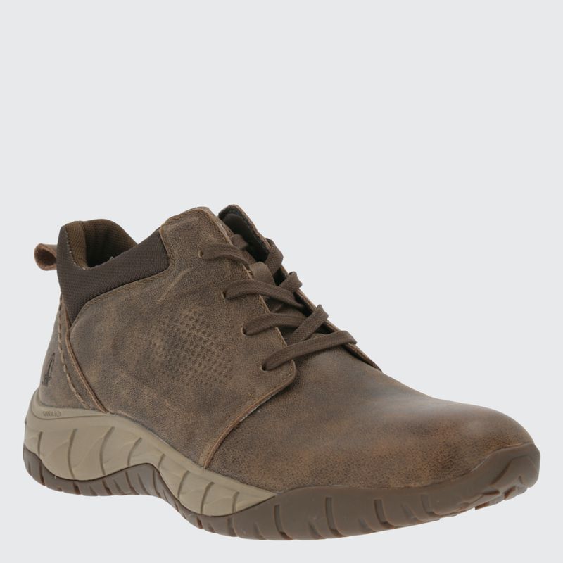 HUSH PUPPIES - Botín Mujer Cuero Café Hush Puppies