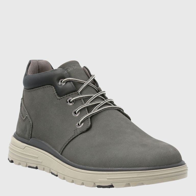 Botín Hombre Cuero Gris