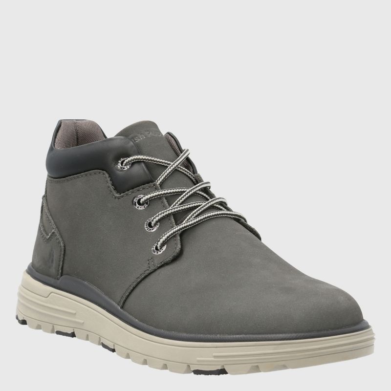 HUSH PUPPIES - Botín Mujer Cuero Gris Hush Puppies