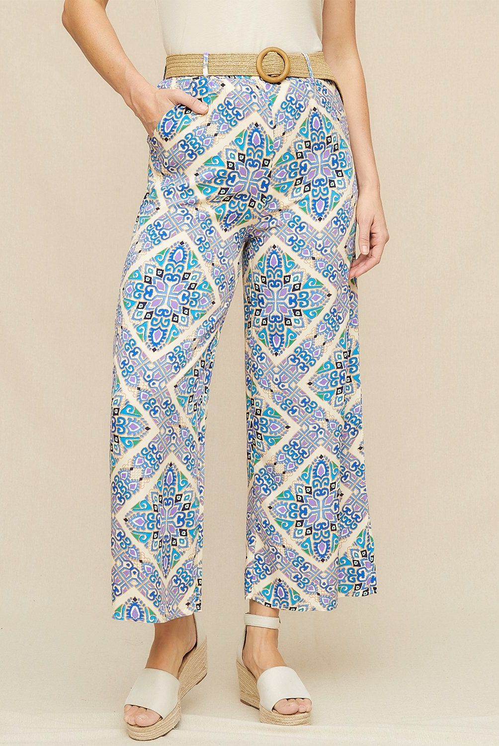 S COCCI - Pantalón Palazzo Tiro Medio Mujer S Cocci