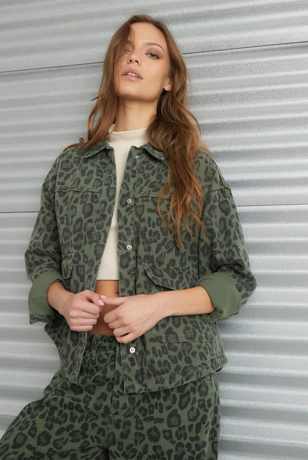 AMERICANINO - Chaqueta Animal Print Mujer Americanino