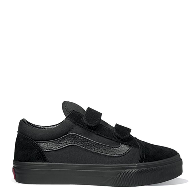 VANS - Uy Old Skool V Zapatilla Urbana Unisex Cuero Negro (27 A 29) Vans