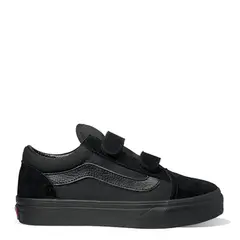 VANS - Uy Old Skool V Zapatilla Urbana Unisex Cuero Negro (27 A 29)