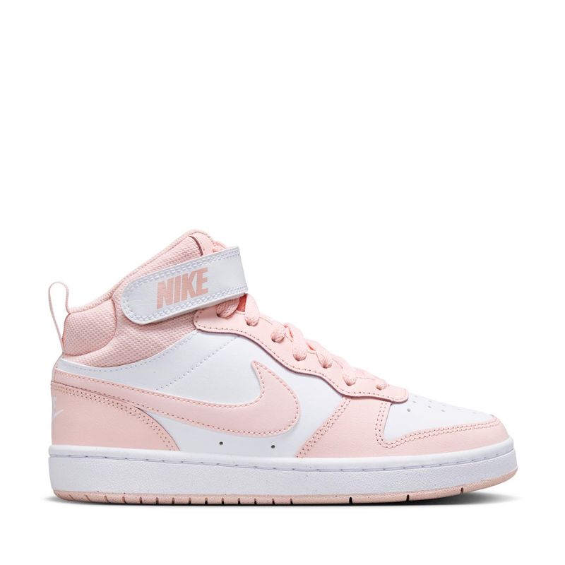 NIKE - Court Borough Mid 2 Zapatilla Urbana Unisex Cuero Rosado (35 a 37.5) Nike