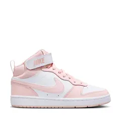 NIKE - Court Borough Mid 2 Zapatilla Urbana Unisex Cuero Rosado (35 a 37.5)