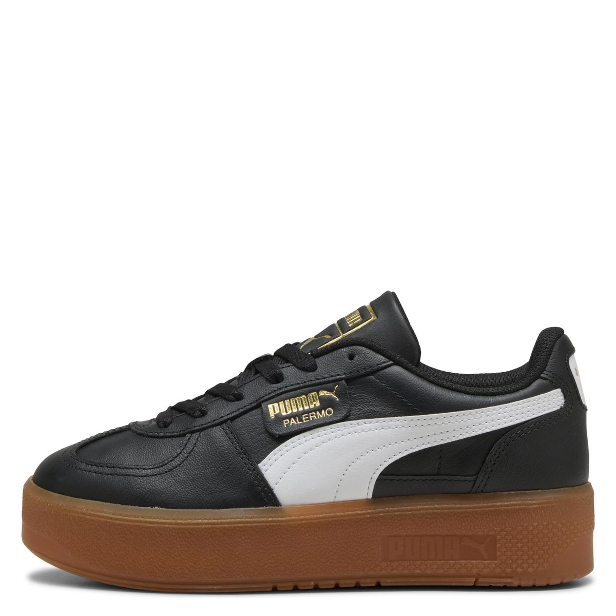 PUMA - Palermo Elevata Lth Wns Zapatilla Urbana Mujer Cuero Negro Puma