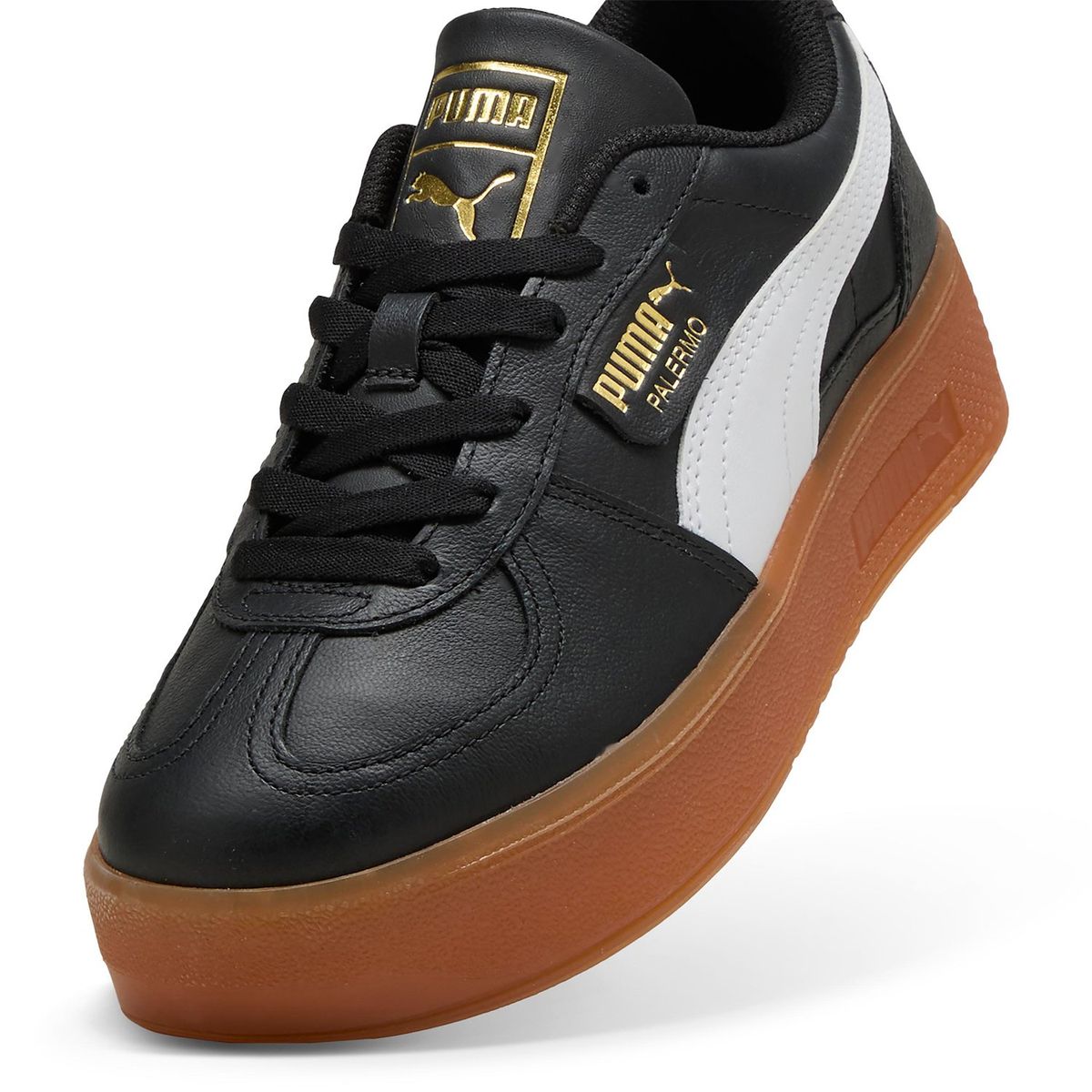 PUMA - Palermo Elevata Lth Wns Zapatilla Urbana Mujer Cuero Negro Puma