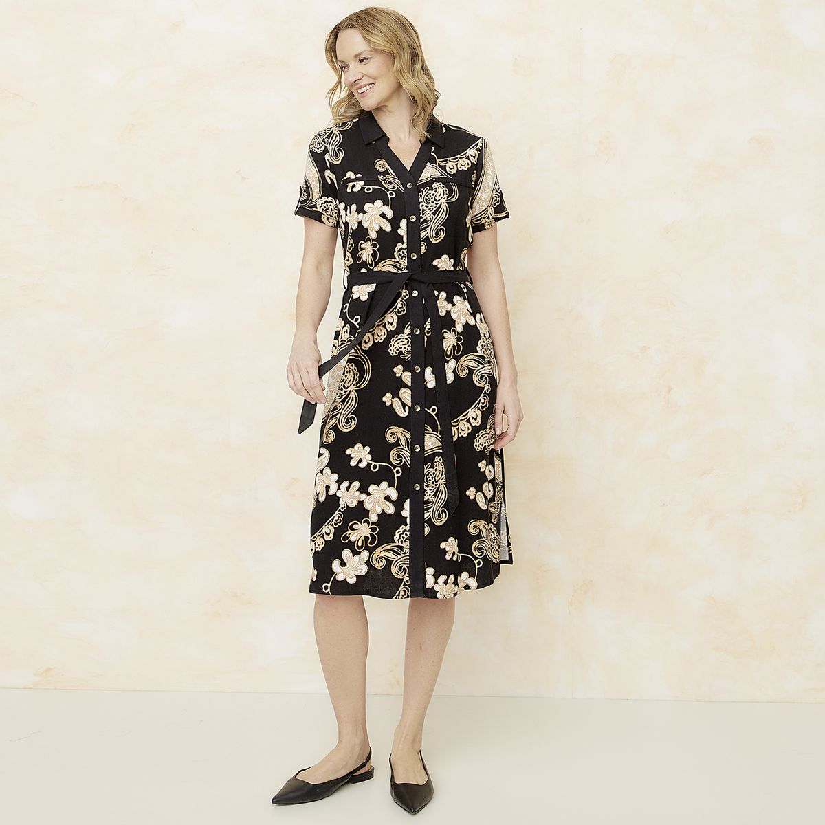 S COCCI - Vestido Midi Lino Mujer S.Cocci