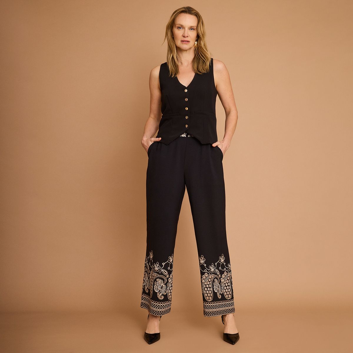 S COCCI - Pantalón Tiro Alto Mujer S.Cocci